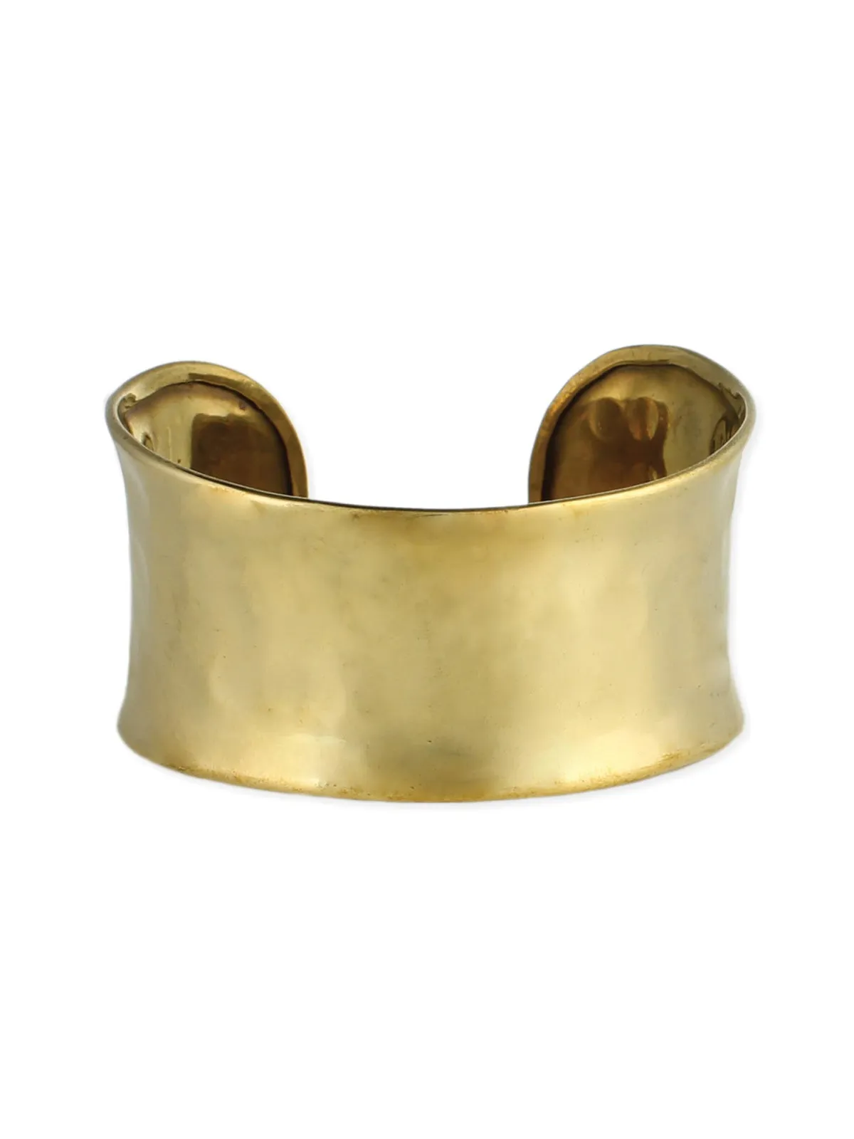 Wide Hammered Cuff Bracelet