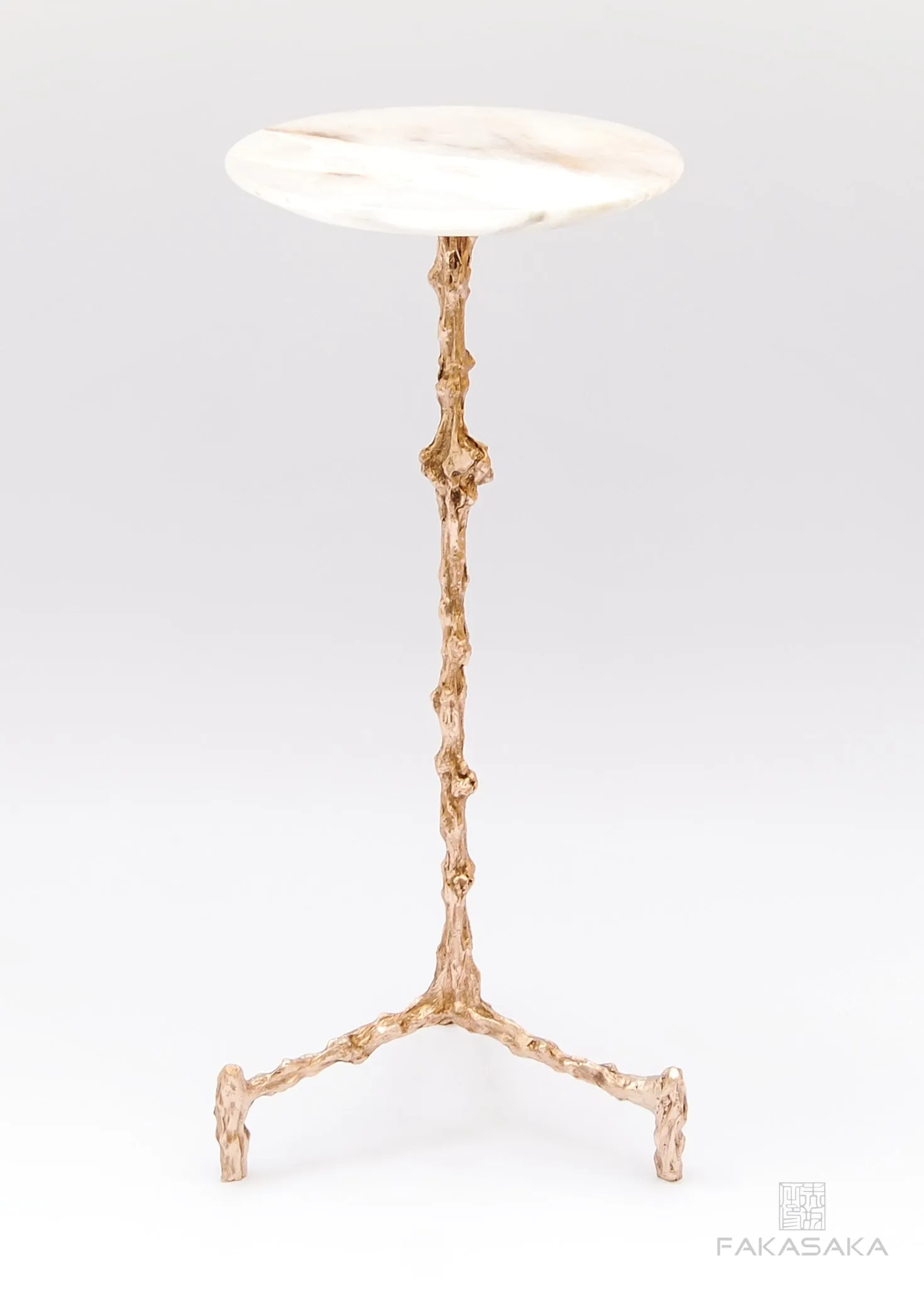 WILLIE DRINK TABLE<br><br>ONYX<br>POLISHED BRONZE