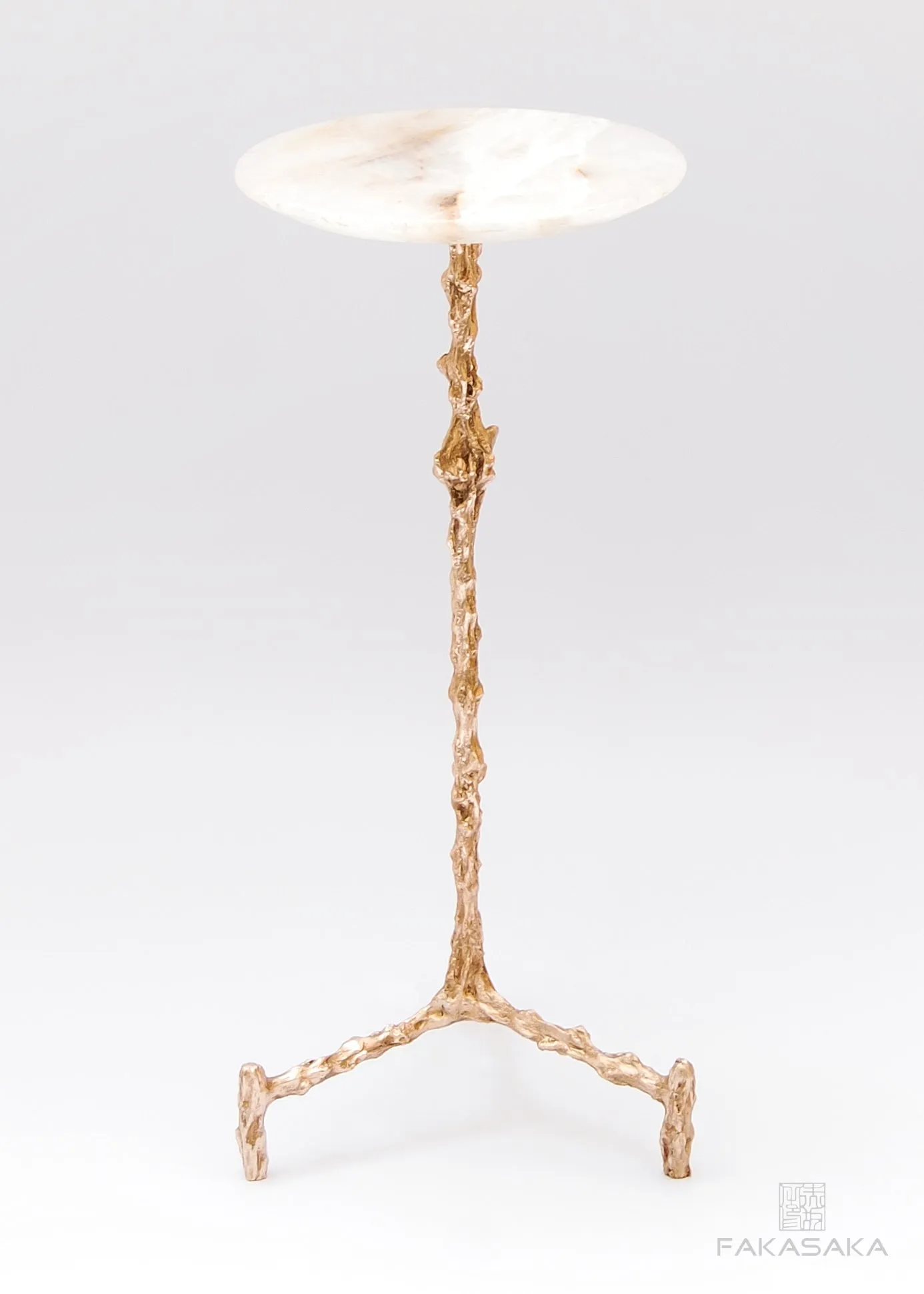 WILLIE DRINK TABLE<br><br>ONYX<br>POLISHED BRONZE