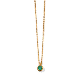 Winkie Necklace, Green Onyx, Gold