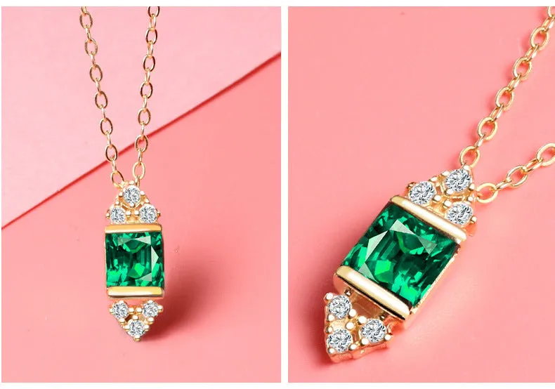 Women's for Ladies S925 Sterling Silver Zircon Necklace  Gift for Girls