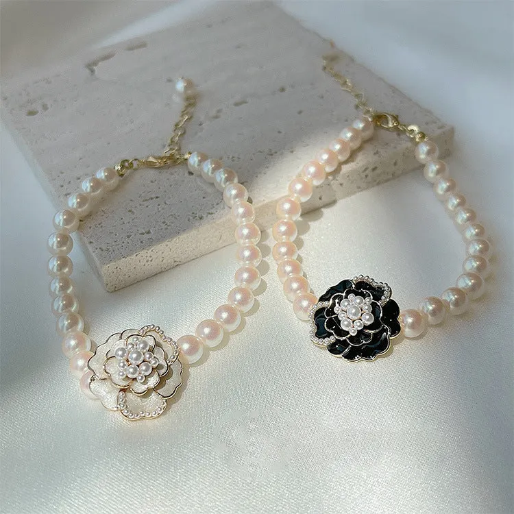 Women's Necklace Camellia Choker  Gift for Girls