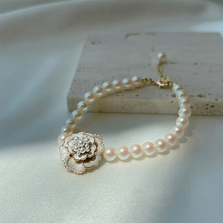 Women's Necklace Camellia Choker  Gift for Girls