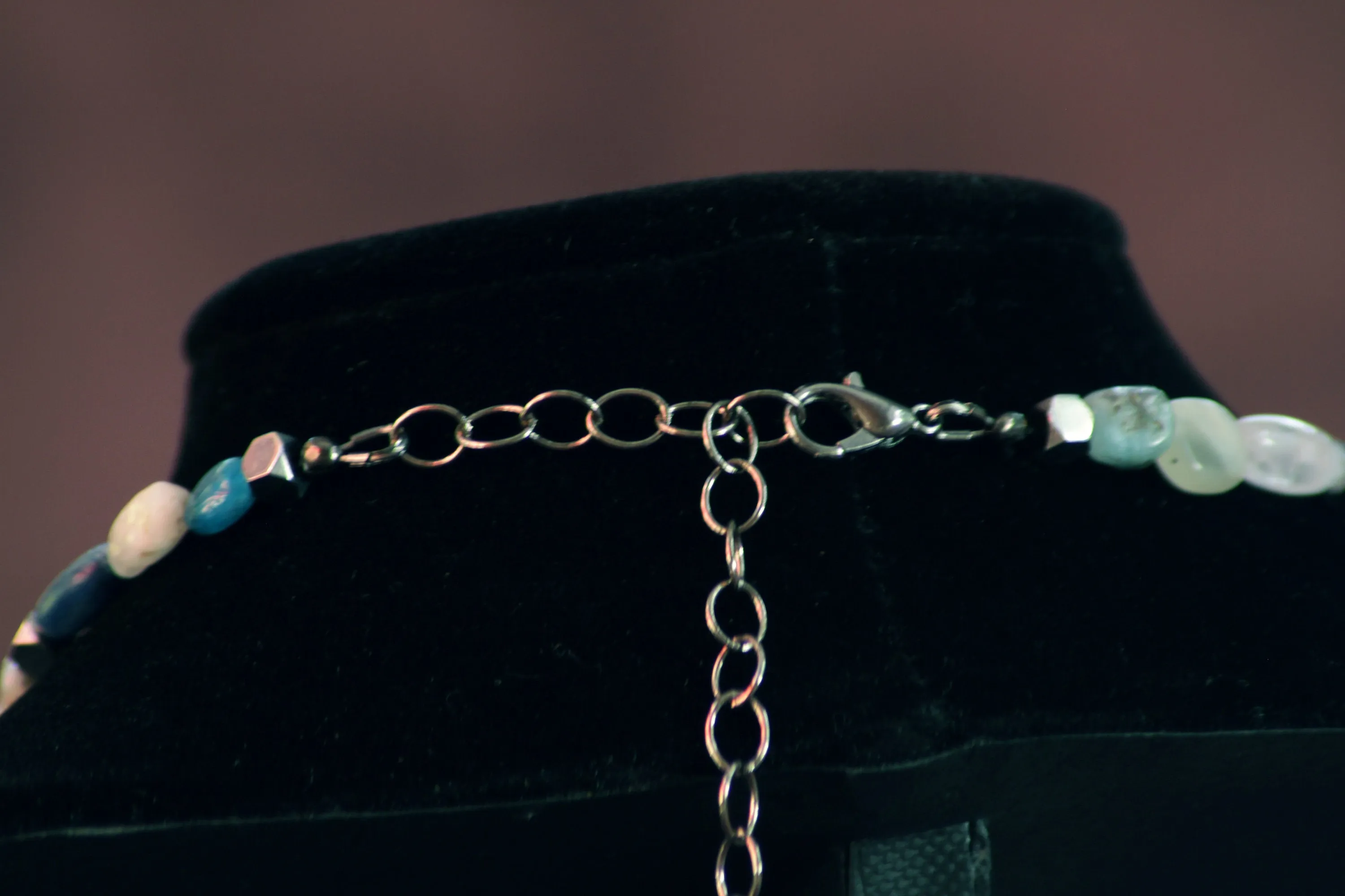 Women's Pyrite with Quartz and Moonstone Gemstone Necklace