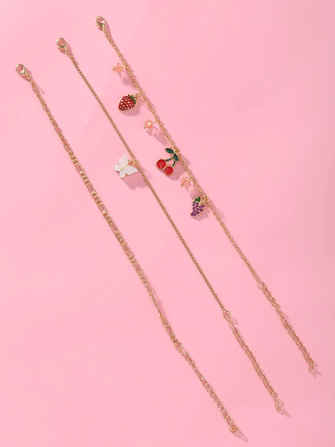Yellow Chimes Anklets for Women and Girls Fashion Golden Anklets for Women | Gold Plated Multilayered Chain With Butterfly Anklets Payal for Women |Birthday Gift For Girls and Women