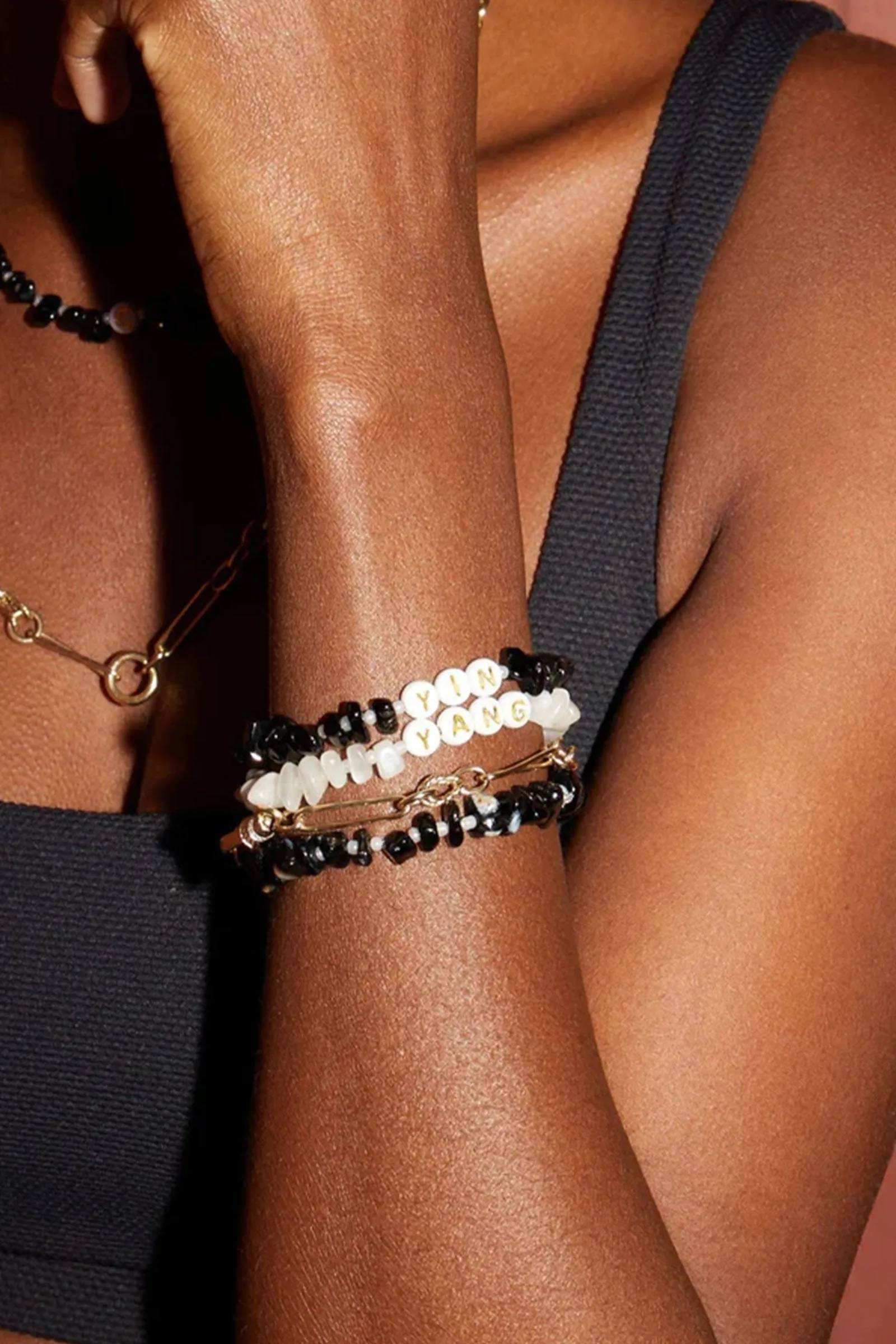 Yin Yang Gemstone Bracelet Pair