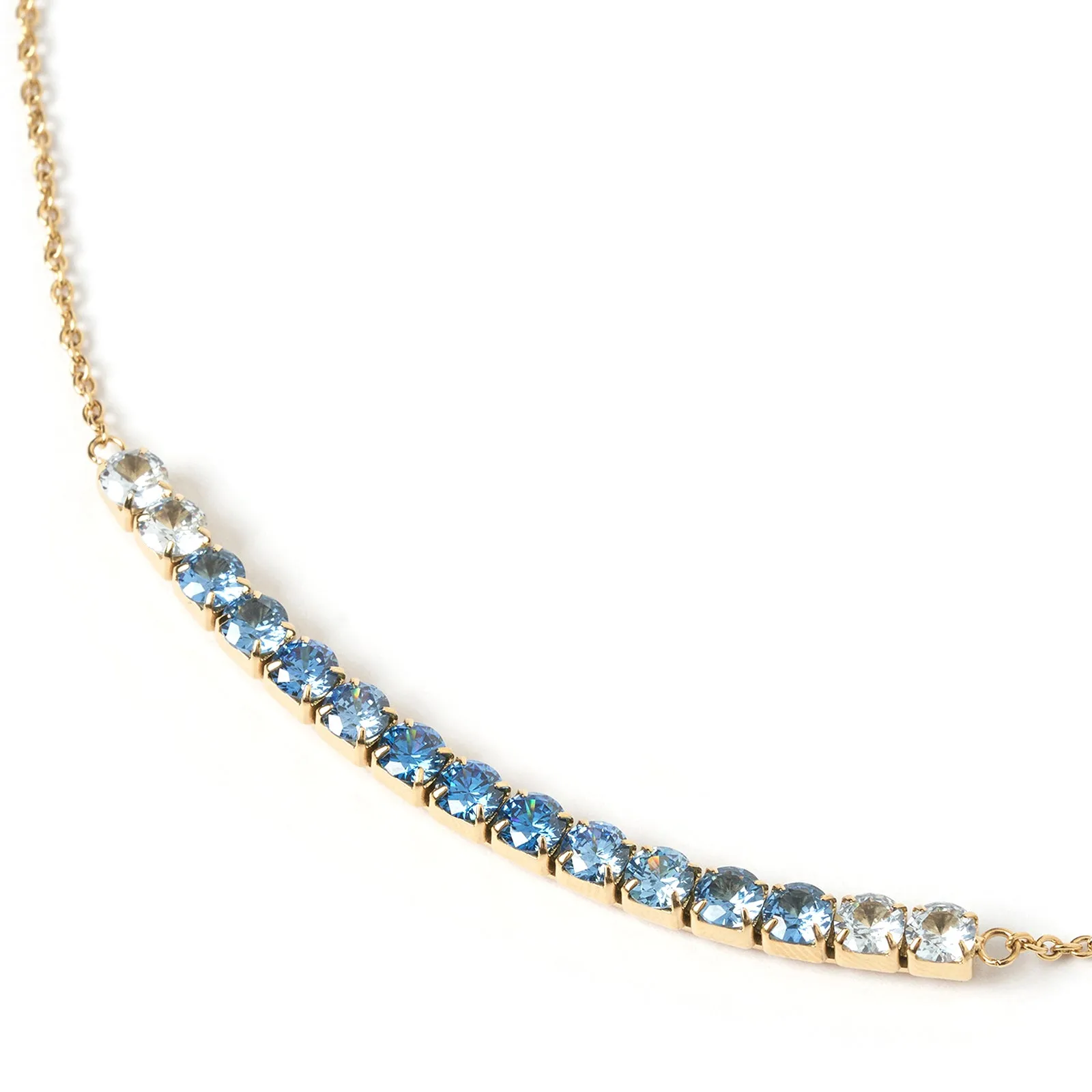 Zalia Gold Necklace - Sapphire