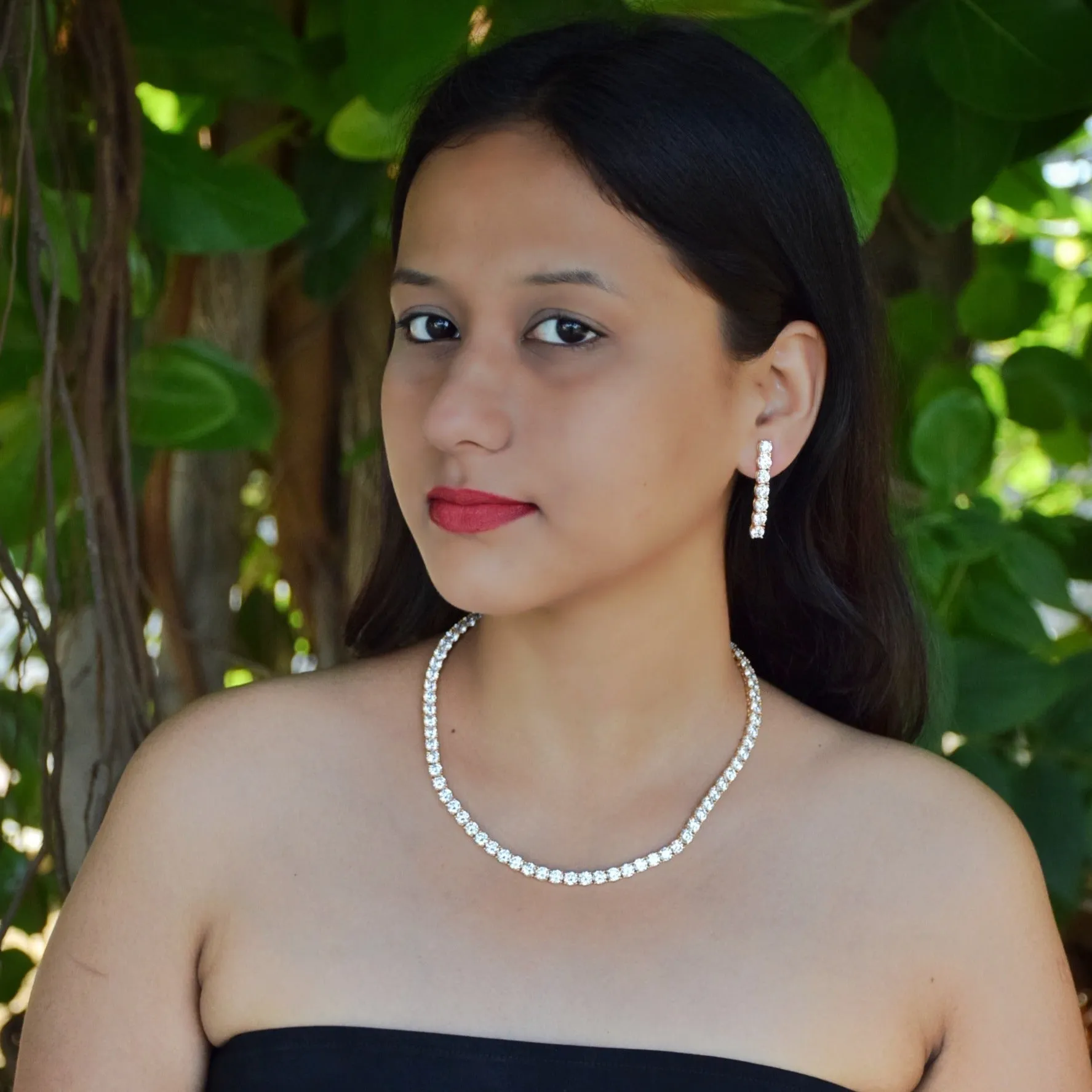 Zircon/AD Necklace Set 7953-05