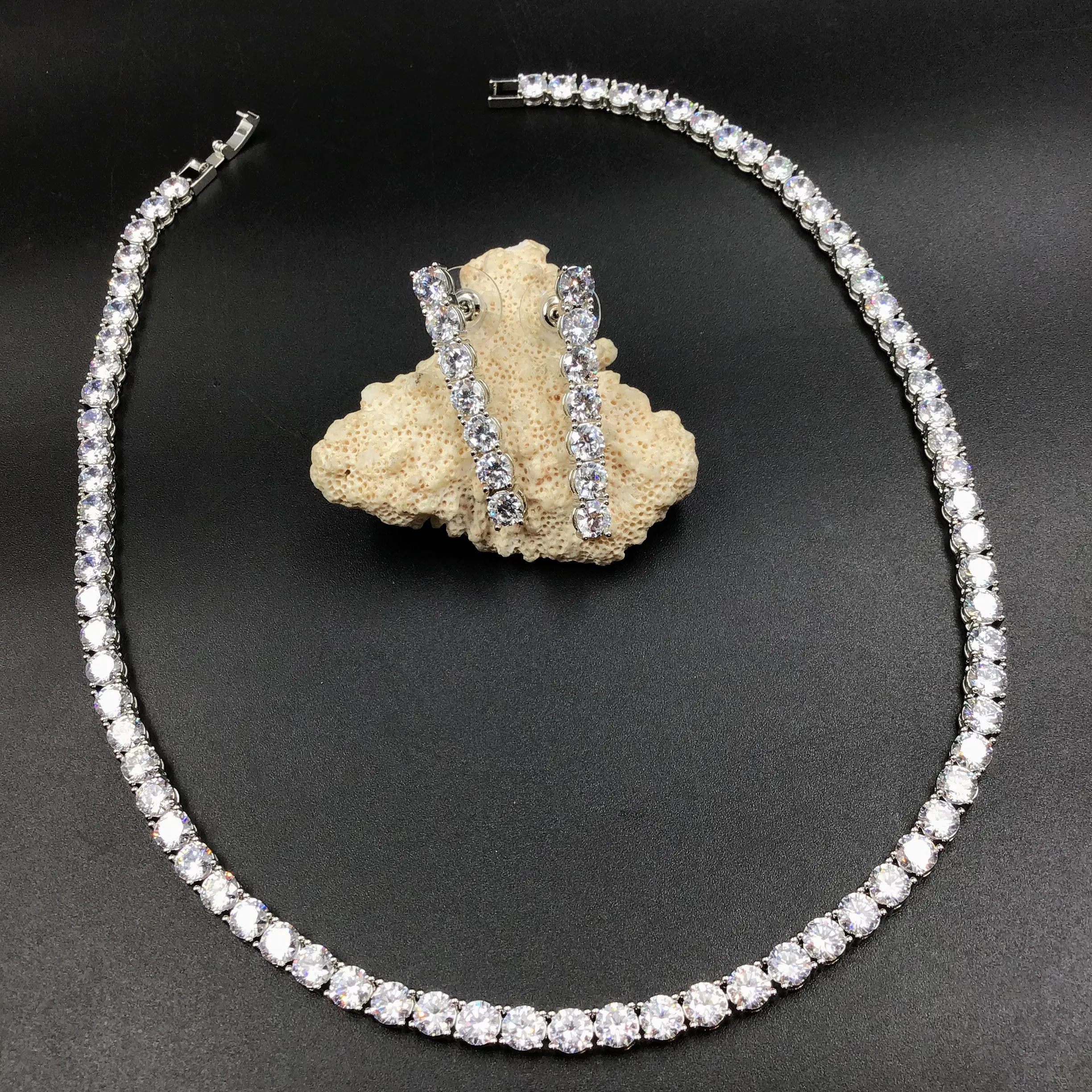 Zircon/AD Necklace Set 7953-05